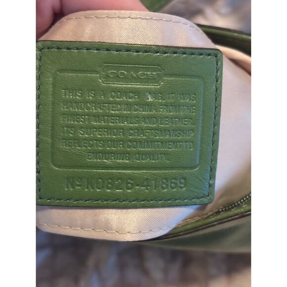 Coach Ergo Patent Leather Pleated Hobo – Apple Green main image 13
